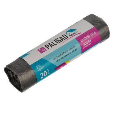 Пакеты для мусора 60 л x 20 шт.  серые, Home Palisad