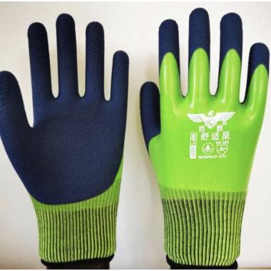 Перчатки непромокаемые нейлоновые прорезиненные с вспененным покрыттием Осень В381