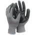 Перчатки нейлоновые серые с  черным покрытием В261