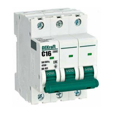 Автомат 3П 16А,С 4,5кА DEKraft ВА-101 Schneider Electric