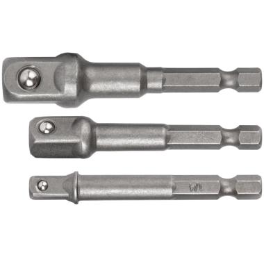 Адаптеры под головки с хвостовика u-типа под биты, набор 3 шт., crv сталь ФИТ