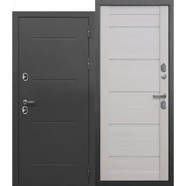 Дверь мет.ISOTERMA (терморазрыв) Серебро Лиственница беж Царга (860мм) правая "Ferroni"646