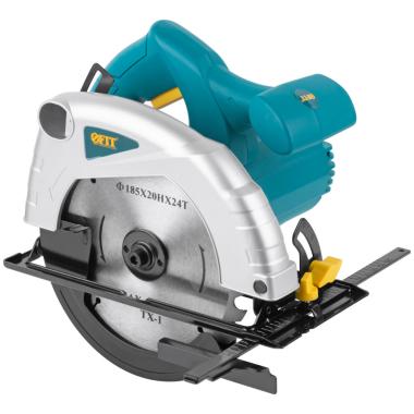 Пила дисковая 1200 Вт; 4500 об/мин; 185/20 мм; жел. опора; рез. накл.; коробка ФИТ