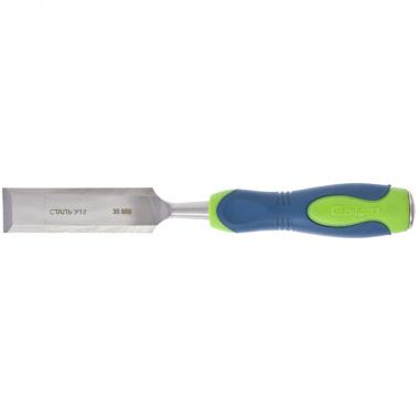 Долото-стамеска, 30 мм, двухкомпонентная рукоятка Сибртех