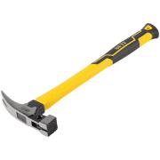 Молоток-гвоздодер, фиберглассовая усиленная удлиненная ручка, дополн. гвоздодер, 27 мм, 370 гр. ФИТ