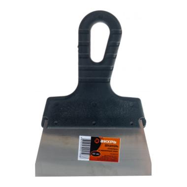 Шпатель нерж.cталь пластиковая рукоятка 150мм Вихрь