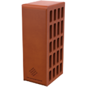 Кирпич Керамический одинарный лицевой пустотелый Красный, произ. ПКК на Закаменной/ПОШТУЧНО, (264 шт/0,62 т/поддон)