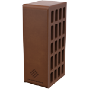 Кирпич Керамический одинарный лицевой пустотелый Мокко, произ. ПКК на Закаменной, ПОШТУЧНО (264 шт/0,62 т/поддон)