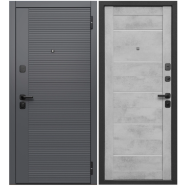 Дверь металлическая Бостон Бетон снежный Царга (960*2050мм) правая "Ferroni"872