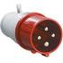 Вилка 024 3P+PE, 32А 380В