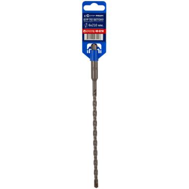 Бур по бетону 6 х 210 мм SDS-plus, кобальт 8%, двойная резьба, Cutop profi