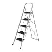 Стремянка 5 ступеней стальная антикор 1,65м (h площадки1,16м), широкие ступени, до 150 кг,Сибртех