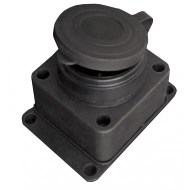 Розетка-колодка каучук 1гн. с/з 16А