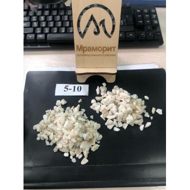 Щебень мраморный (белый) 5-10 мм мешки по 50кг