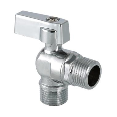 Кран шаровый латунь D 1/2"-3/4", Нар/Нар, угловой для подкл.сантех.приборов (VT392)