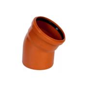 Отвод наружний 110мм-15* (рыжий)