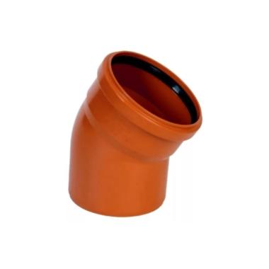 Отвод наружний 110мм-15* (рыжий)