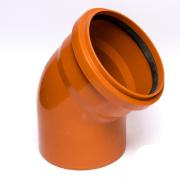 Отвод наружний 110мм-45* (рыжий)