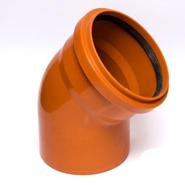 Отвод наружний 110мм-45* (рыжий)