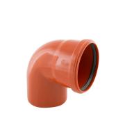 Отвод наружний 110мм-90* (рыжий)