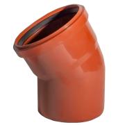 Отвод наружний 110мм-30* (рыжий)
