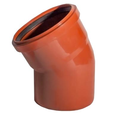 Отвод наружний 110мм-30* (рыжий)