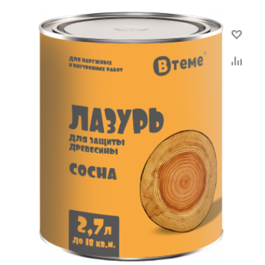 Пропитка по дереву ЛАЗУРЬ сосна (2,7л) ТМ "ВТеме" вн/нар.раб
