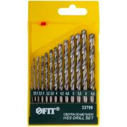 Набор сверл по металлу hss полированных, 13 шт. (1,5-2-2,5-3-3,2-3,5-4-4,5-4,8-5-5,5-6-6,5 мм)