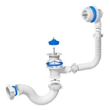 Обвязка на ванну Варяг, 1 1/2*40, регулируемый с переливом, С6150, АНИпласт