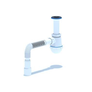 Сифон, 1 1/2*40, с гофрой 40*40/50, В0515, Aquant