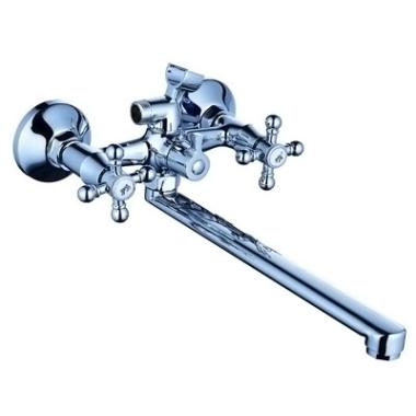 Смеситель для ванны с 2-мя рукоятками с изливом F-30 см, 237333, Антей