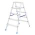 Стремянка двусторонняя 5 ступеней, алюминиевая,(h=1.024m) Россия, Сибртех