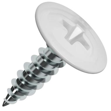 Саморез с прессшайбой, острый, D 4,2 мм 25 мм сигнально белый (RAL 9003)