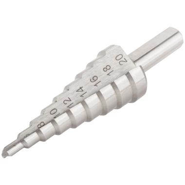 Сверло ступенчатое 4-6-8-10-12-14-16-18-20 мм, HSS, FIT