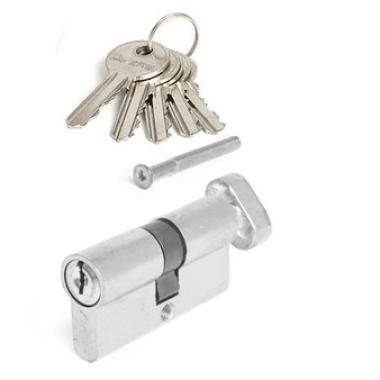 Цилиндр замка JM-130-C-NI (60/10/60) с вертушкой Никель Apecs