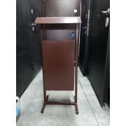 Урна уличная с крышкой "ОЛИМП",Квадрат, Коричневый,45л.