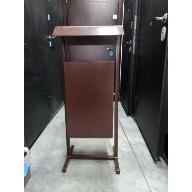 Урна уличная с крышкой "ОЛИМП",Квадрат, Коричневый,45л.