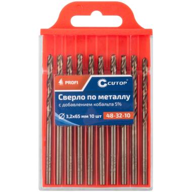 Сверло по металлу 3,2 x 65 мм, кобальт 5%, 10шт/уп (ПОШТУЧНО), CUTOP Profi
