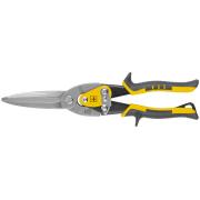 Ножницы по металлу 300 мм удлиненные, прямые, усиленные crmo, прорезиненные ручки, ФИТ Профи