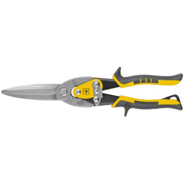 Ножницы по металлу 300 мм удлиненные, прямые, усиленные crmo, прорезиненные ручки, ФИТ Профи