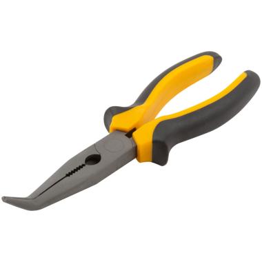 Длинногубцы изогнутые "Стайл", мягкие прорезиненные ручки, молибденовое покрытие 200 мм ФИТ