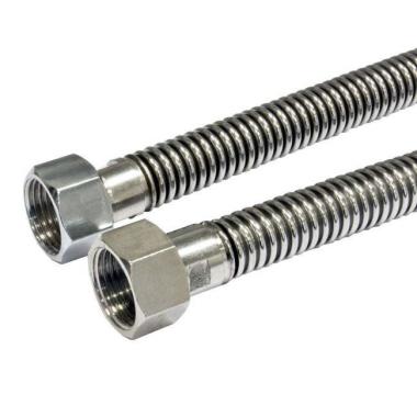 Подводка газовая, сильфонная (металл), 1/2", Вн/Вн, 1,0 м 