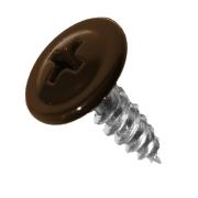 Саморез с прессшайбой, острый, D 4,2 мм 19 мм шоколад (RAL 8017)