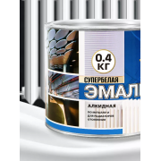 Эмаль алкидная для радиаторов  белая глянцевая 0,4 кг РАДУГА /24/