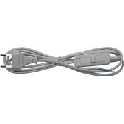 Шнур сетевой с выключателем 1,9м серый KF-HK-1 Feron