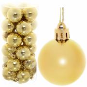 Шар 4 см (набор 24 шт) "Глянец", шампань 201-1379